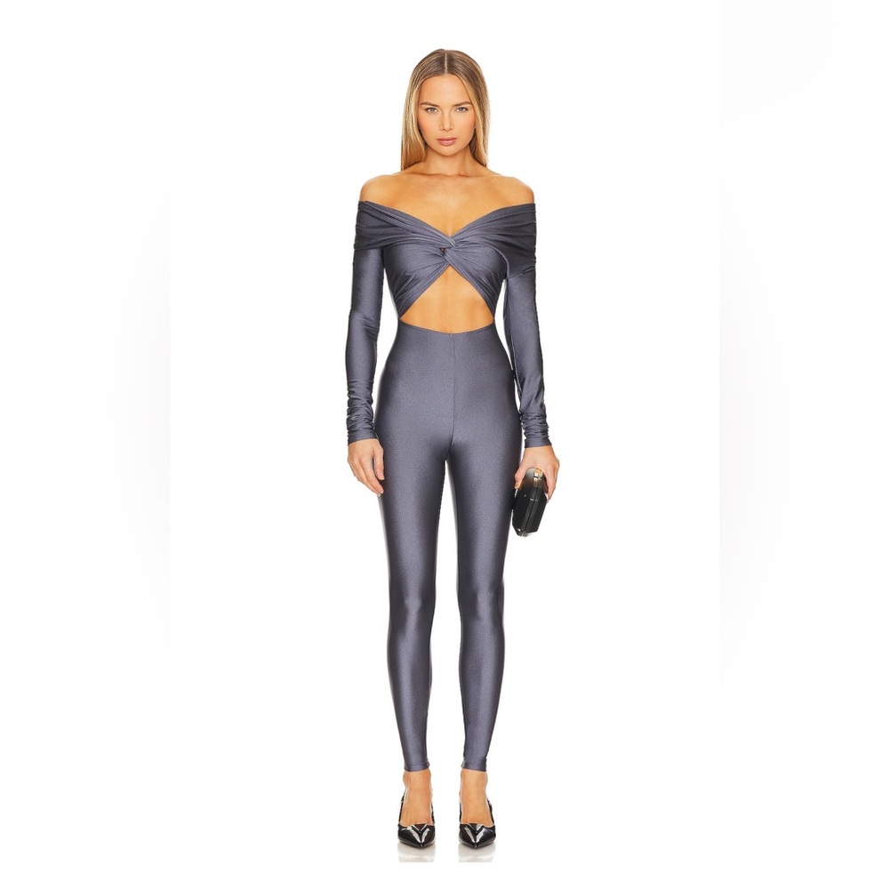 Worn once - The Andamane Kendall Off The Shoulder Jumpsuit - Size Small Graphite
